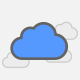 Free cloud storage icon vector