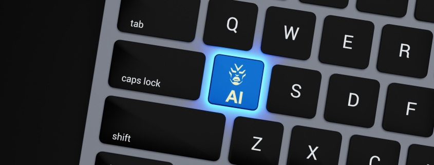 a-close-up-of-a-keyboard-with-a-blue-button