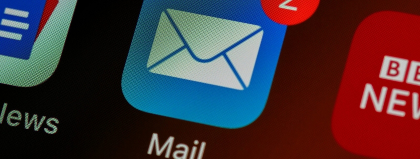 closeup of mail app icon on phone