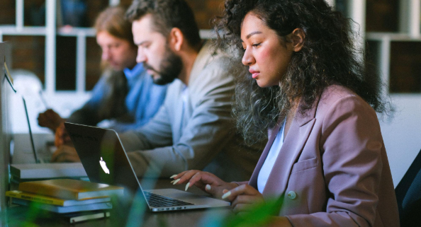 people working on computer